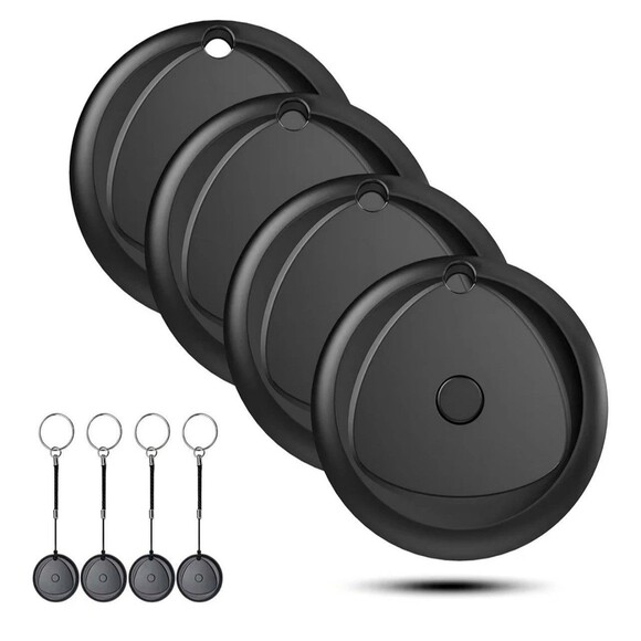 Raykit Other - Tracker Tags-4 Pack Work with Apple Find My (iOS Only) Plus 4 Keychains